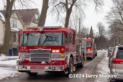 Evanston fire engine on scene. LarryLarry Shapiro photoShapiro photo