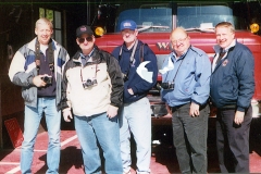 George and fellow fire apparatus photographers.
