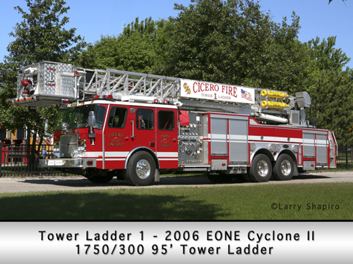 Cicero fire Department EONE E-ONE Cyclone II Tower Ladder