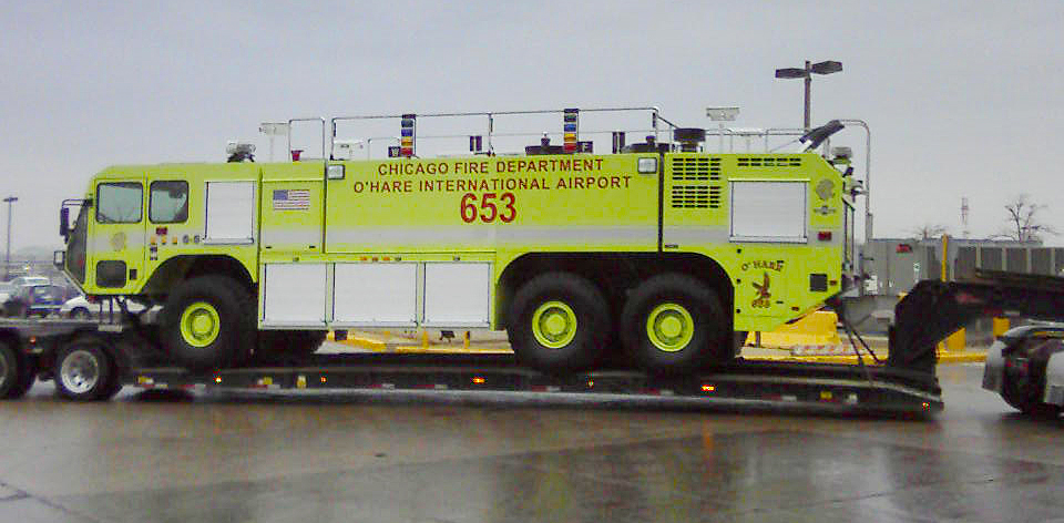 Chicago Fire Department O'Hare Airport Oshkosh Striker ARFF unit