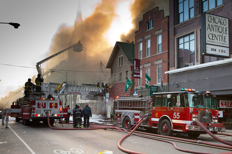 Chicago Fire Department Engine 55 3-11 alarm fire