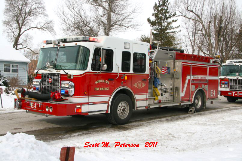 South Elgin Fire Department house fire Jan 20, 2011