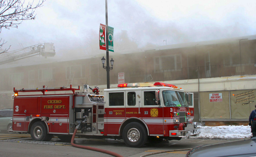 Cicero Fire Department 2-11 Alarm on 35th Street 2-12-11