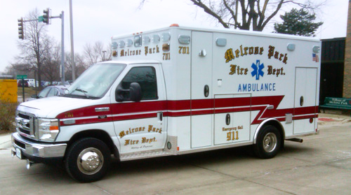 Melrose Park Fire Department Wheeled Coach ambulance