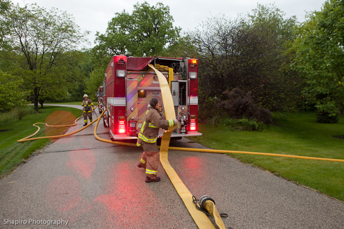 Long Grove Fire Department house fire lightning strike Muirwood Ct 5-29-11