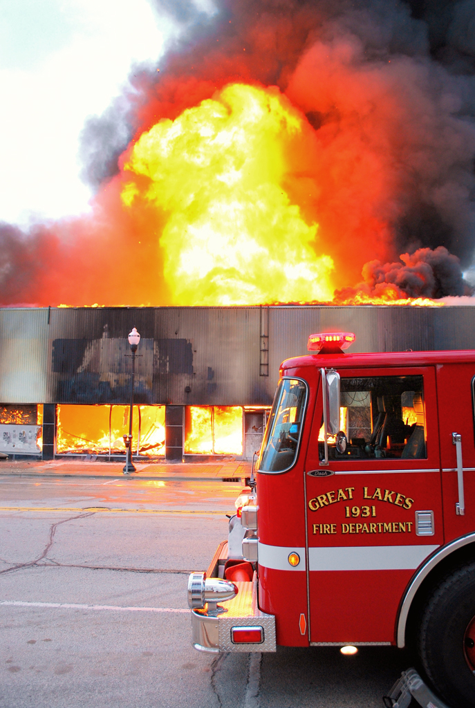 Waukegan Fire Department structure fire Genesse Salvation Army