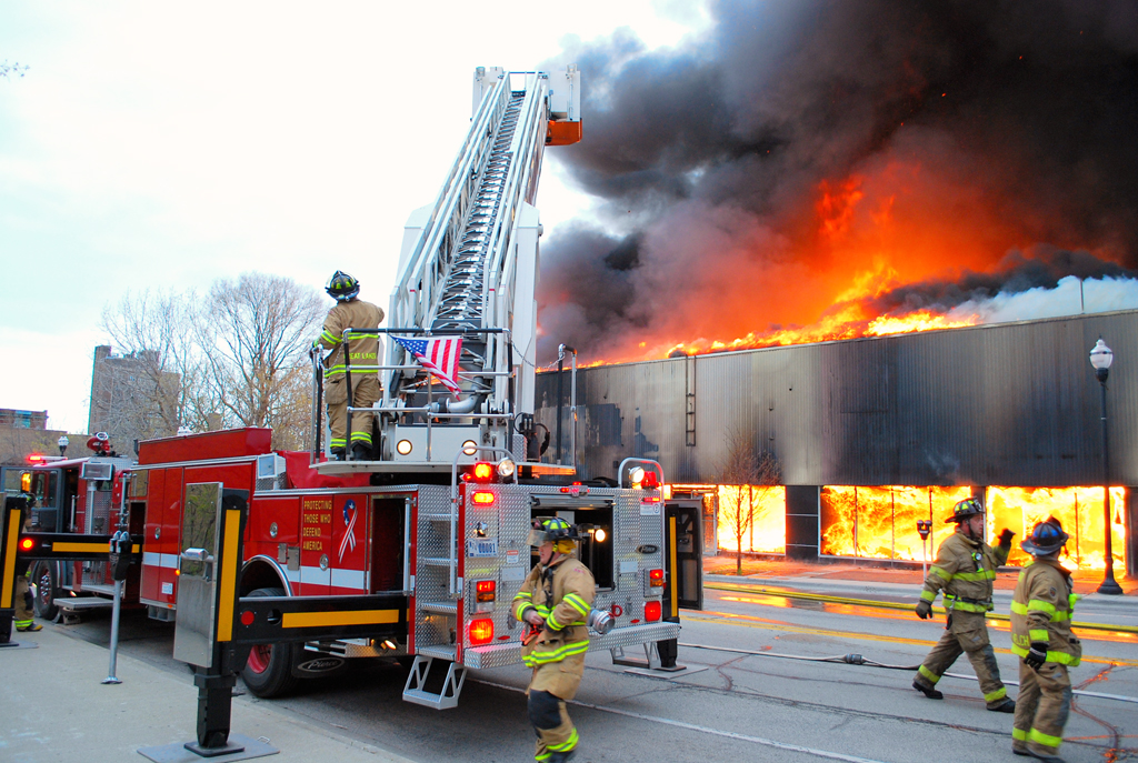 Waukegan Fire Department structure fire Genesse Salvation Army