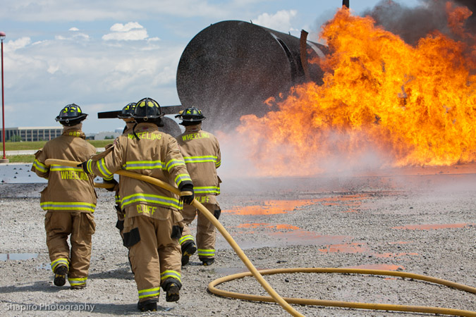 Wheeling Firefighters airport training