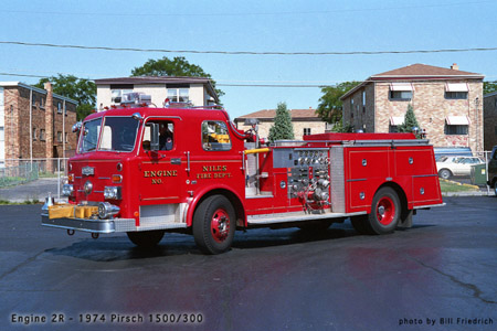 Niles Fire Department history Pirsch engine