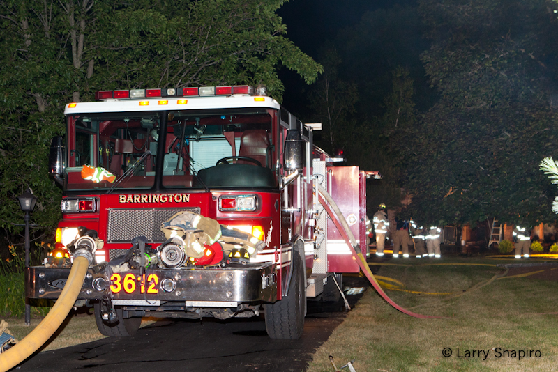 Barrington Fire Department Lake Barrington house fire on Crestview 7-19-11