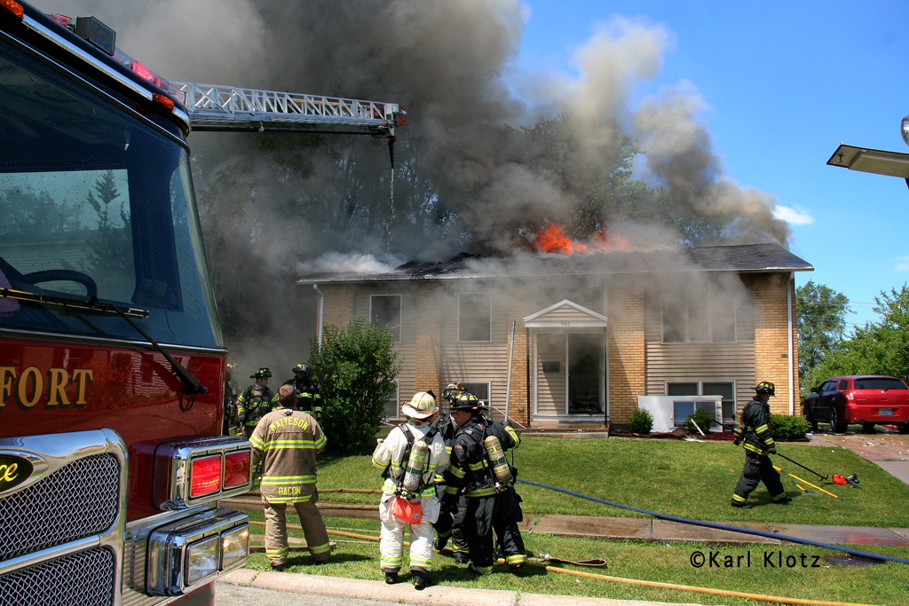 Matteson house fire on Princeton 7-4-11