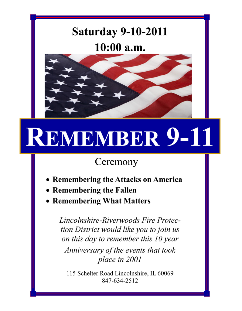 Lincolnshire Riverwoods 9/11 remembrance