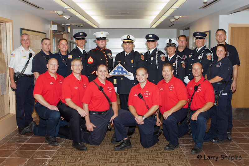 Buffalo Grove Fire Department accepts flag from Afghanistan