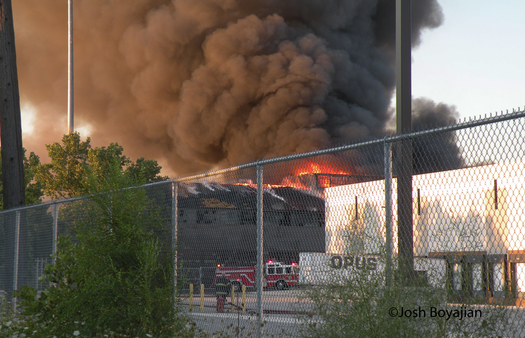 Cicero industrial fire on 54th Avenue 8-16-11 2nd alarm