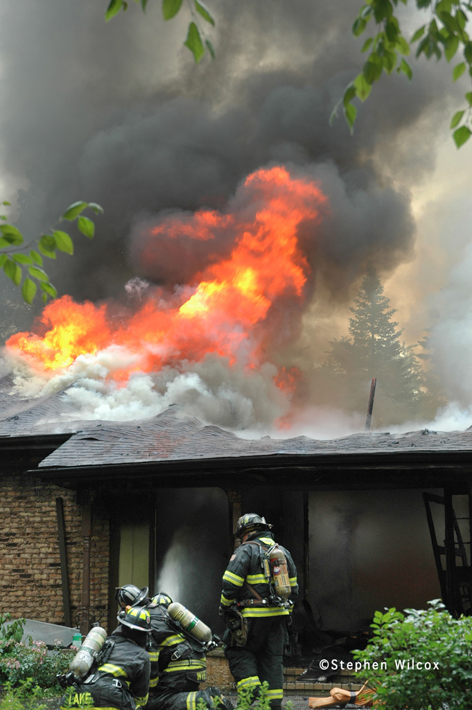 Lisle-Woodridge FPD house fire on Red Oak 7/1/11