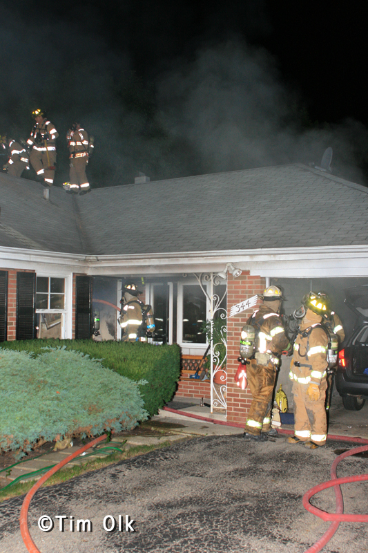 Northfield Fire Department house fire 8-28-11 Wagner Road