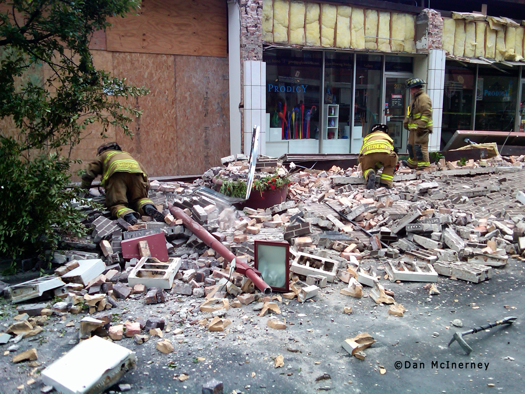 Oak Park building collapse 8-10-11 Harrison Street