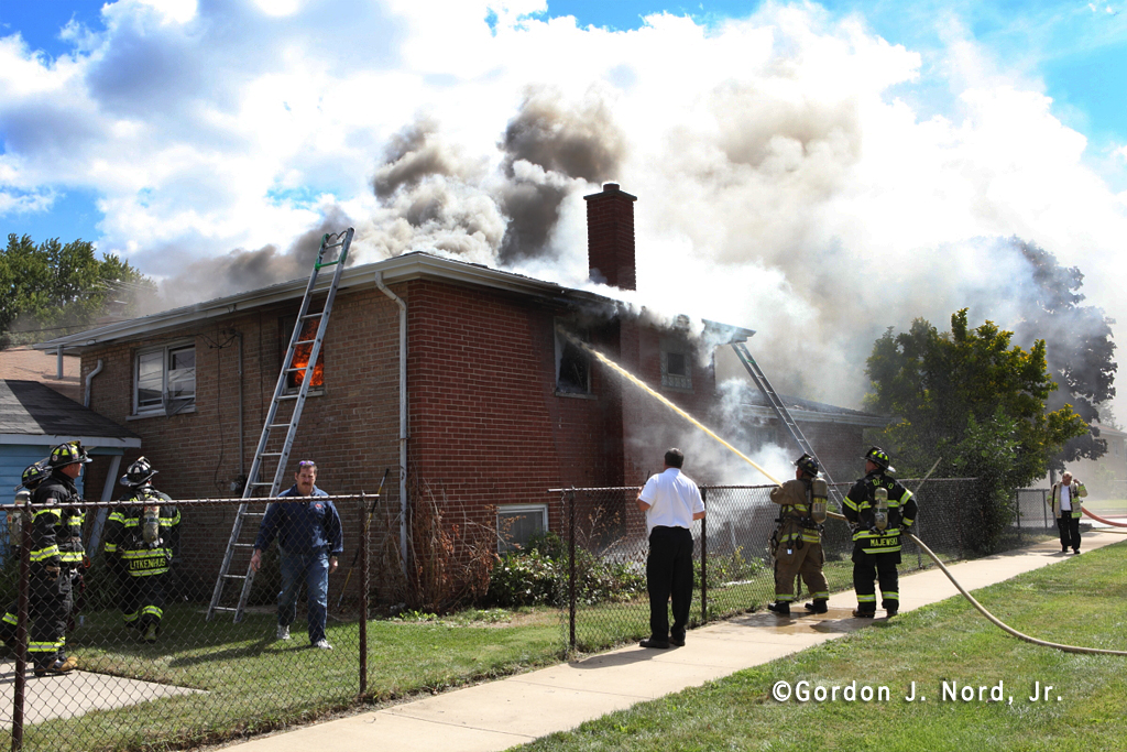 House fire in Burbank IL 9-15-11