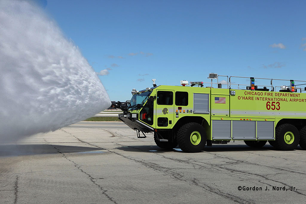 Chicago Fire Department at O'Hare Airport ARFF Oshkosh Striker