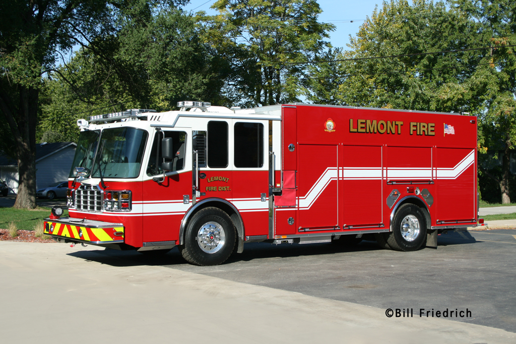 Lemont Fire Protection District 2011 Ferrara rescue pumper MVP 
