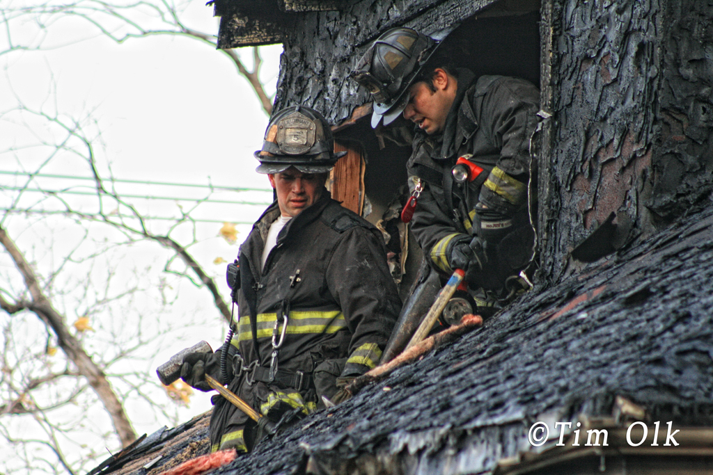 Chicago Fire Department house explosion and fire 6600 block of Keating 11-13-11