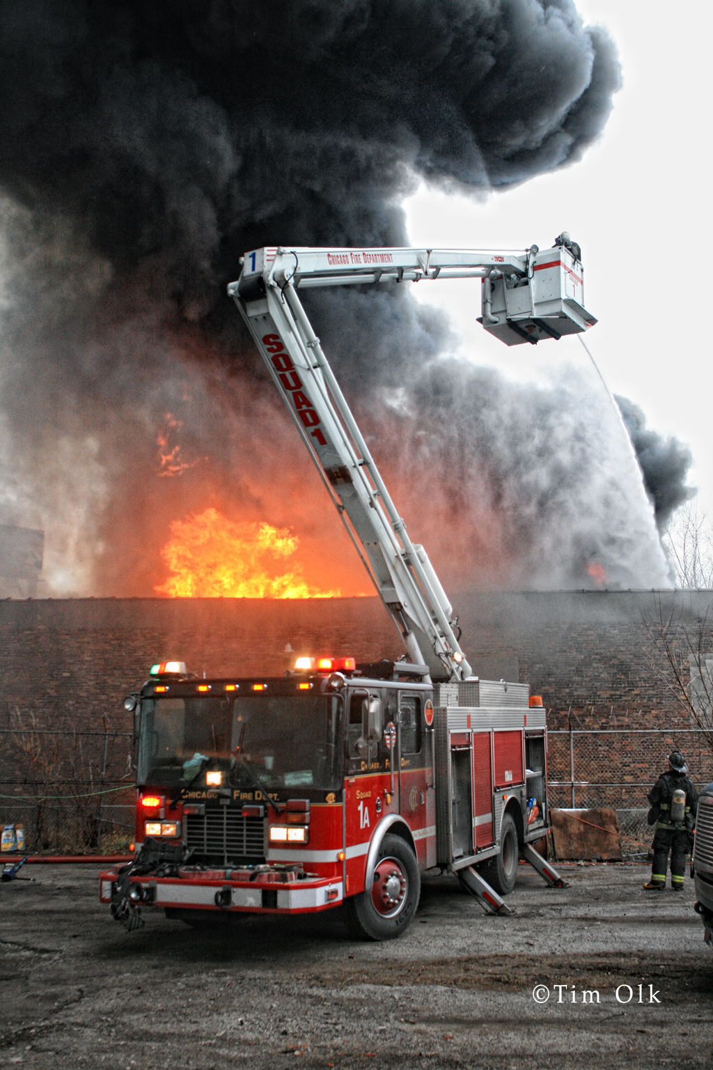 Chicago 3-11 Alarm warehouse fire on 38th Street 12-21-11