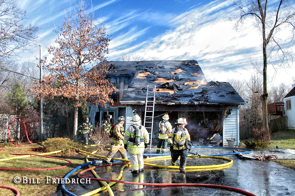 Downers Grove house fire 1-4-12 on Fairhaven Court