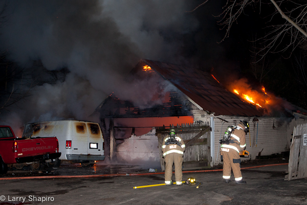 Wheeling garage fire 1-12-12 on Schoenbeck