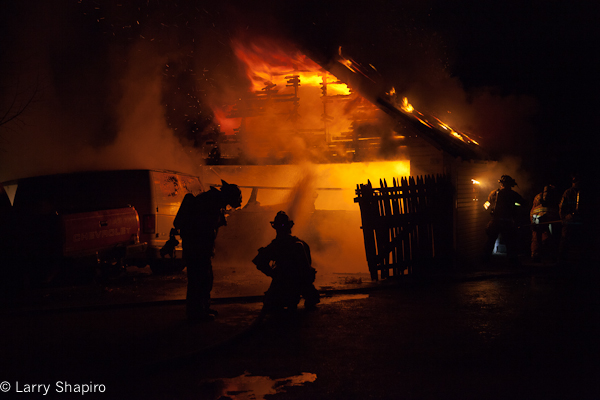 Wheeling garage fire 1-12-12 on Schoenbeck
