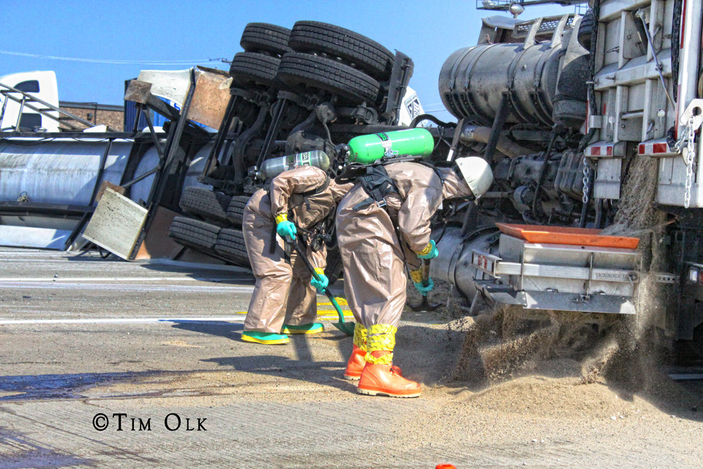 tanker rolls over on I294 near Alsip 3-20-12