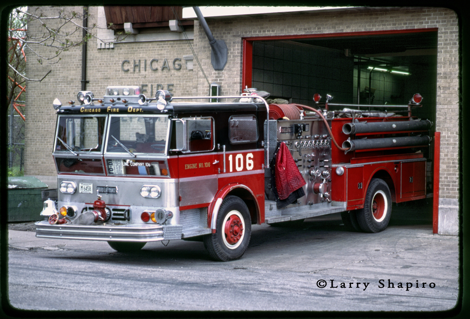 Chicago Fire Department 1970 Ward LaFrance P80 Ambassador engine 106
