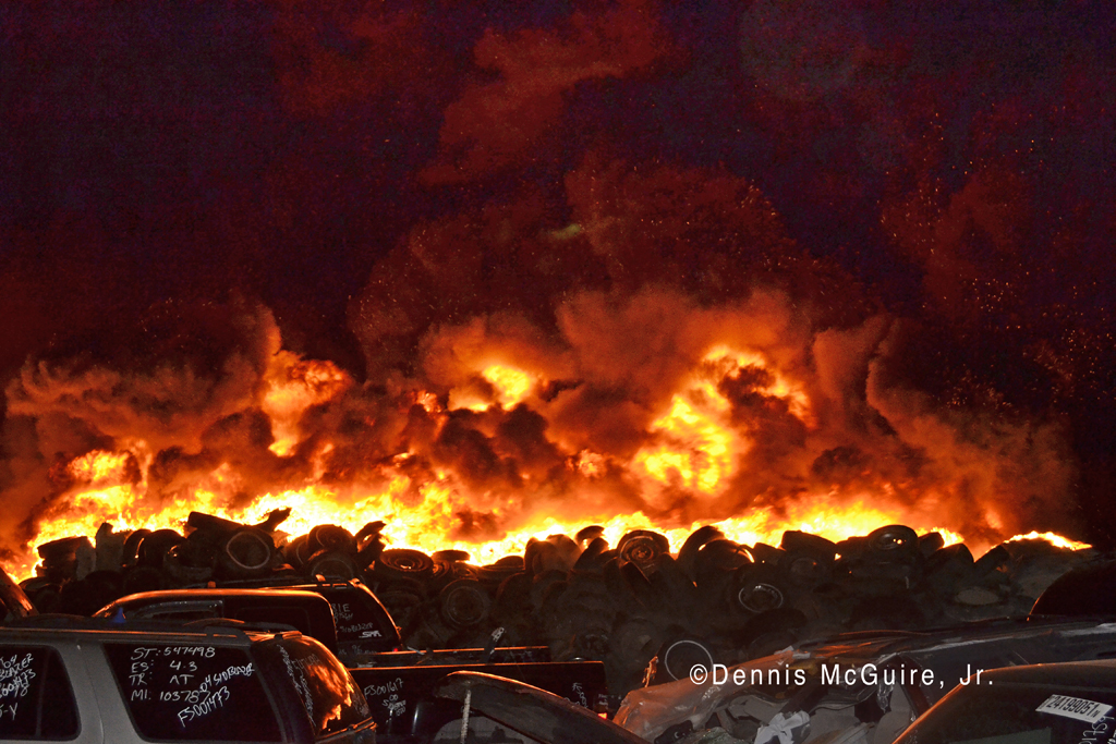 Large tire fire in Robbins IL 4-2-12