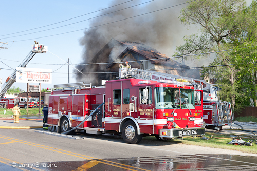 Beach Park Fire Department pet store fire on Wadsworth Road 5-20-12
