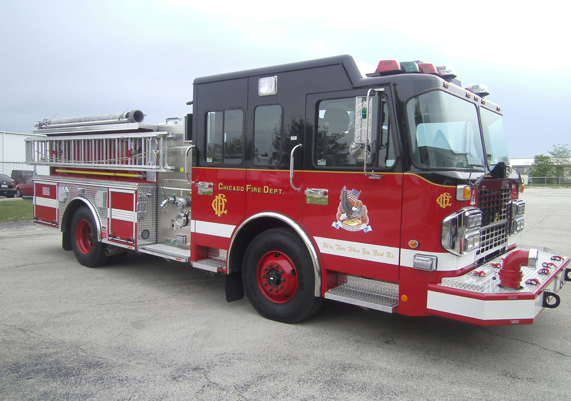 new Chicago Fire Department Training Academy engine