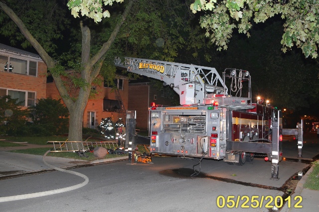 Maywood Fire Department apartment building fire 5-25-12