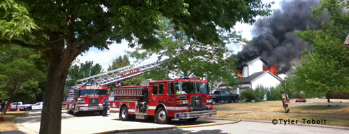 house fire in Cary IL 7-15-12