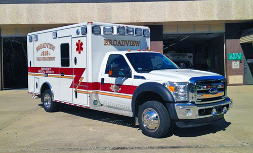 Broadview Fire Department new Wheeled Coach ambulance