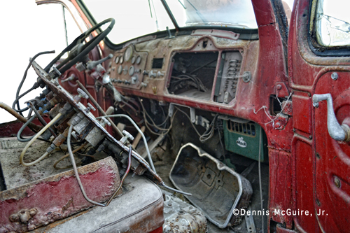 rusting  Chicago Fire Department Mack B-95 fire engine
