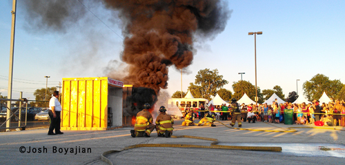 Berwyn Fire Department National Night Out - live fire demonstration