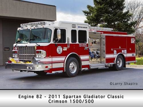 Palatine Fire Department Crimson Engine 82
