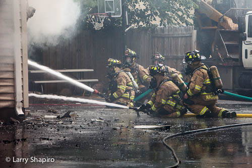 house fire on Strong Avenue in Wheeling 9-7-12 firefighters attack fire