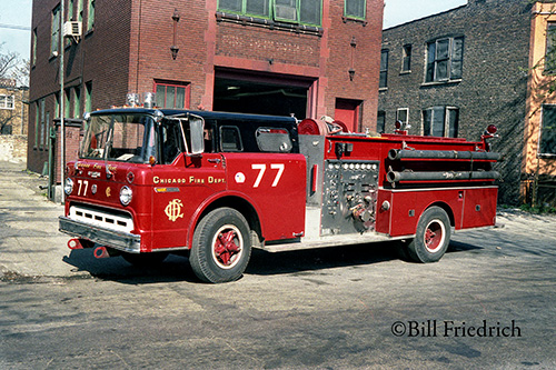 Chicago Engine 77 1970 Ford C8000 Ward LaFrance engine