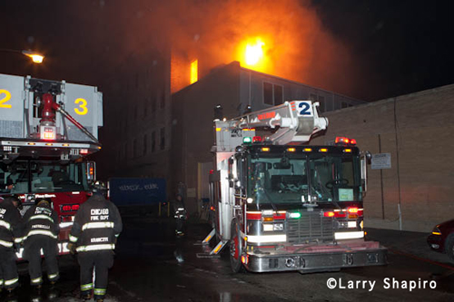 5-11 Alarm fire in a commercial warehouse in Chicago 9-30-12 on Nelson