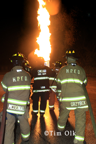 Highland Park Fire Department liquid propane fire training
