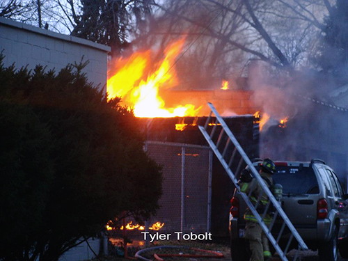 garage fire in Belvedere IL