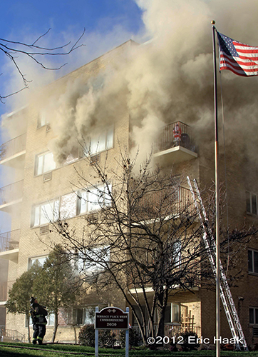 Chicago 3-11 Alarm apartment building fire 11-24-12 at 2030 W. 111th Street 