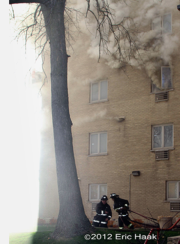 Chicago 3-11 Alarm apartment building fire 11-24-12 at 2030 W. 111th Street 