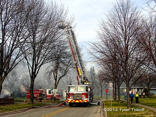 garage fire in Crystal Lake on Thanksgiving Day 11-22-12