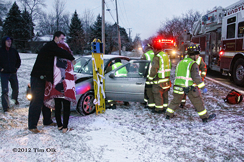 crash on Techny Road in Northrook 12-25-12