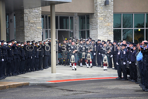 funeral for Bloomington IL Firefighter Christopher Brown